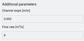 Additional parameters