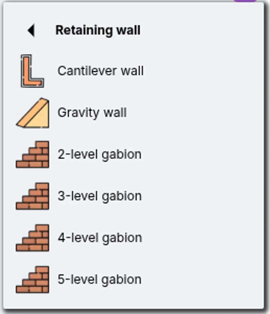 Model Gravity Walls, Cantilever Walls, Gabions, or Custom Sections with Full Geometric Control