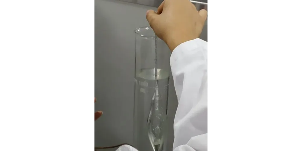 Lectura del hidrómetro