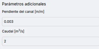 Additional parameters
